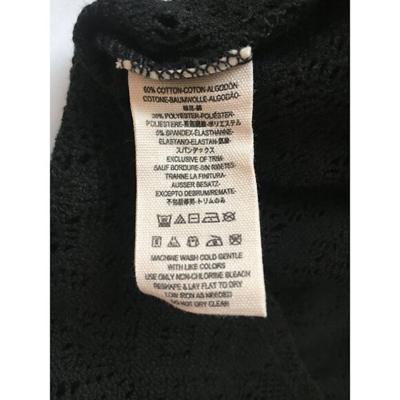 𝅺FREE People Black Floral Lace Size Small Ladies Halter Top Sleeveless Bu… - Picture 7 of 12